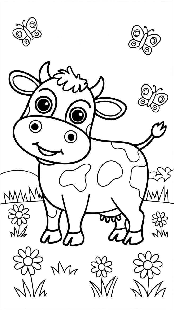 coloriage vache et veau