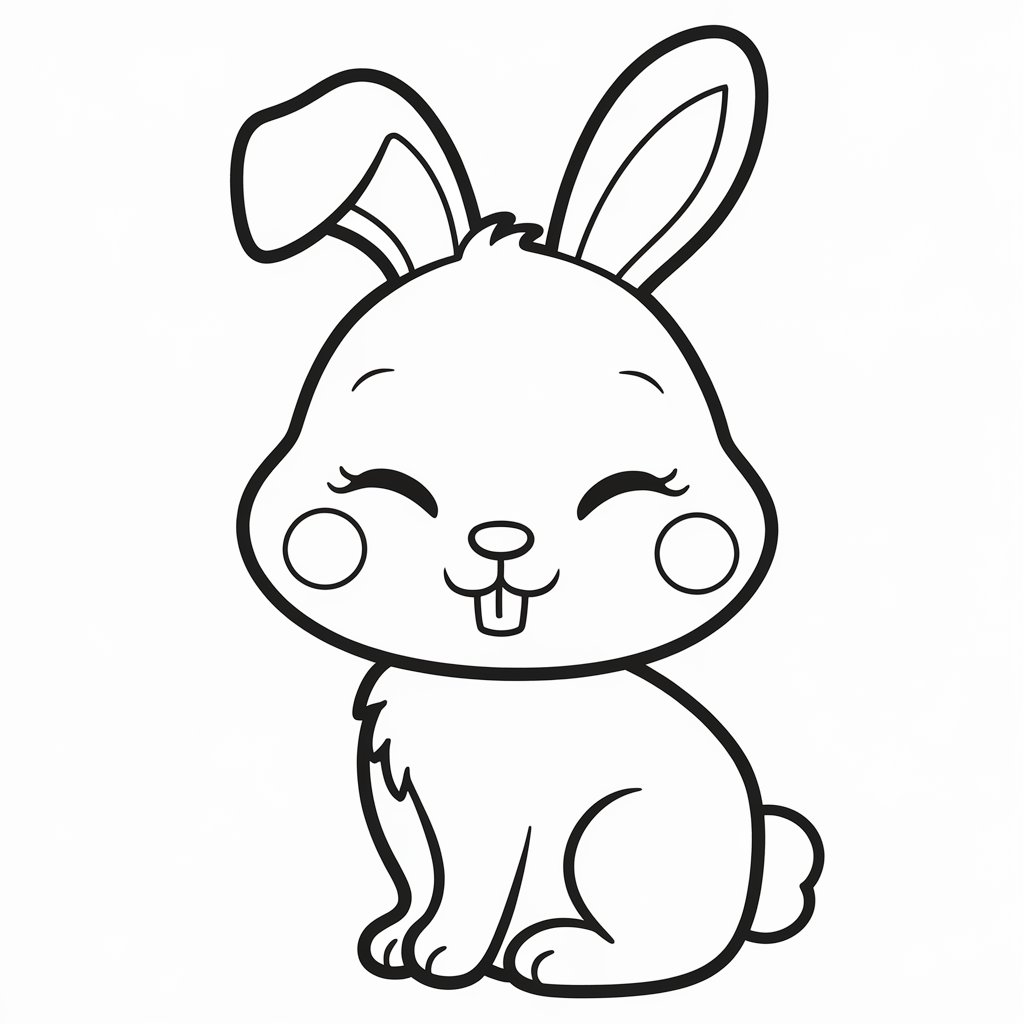coloriage lapin de paque