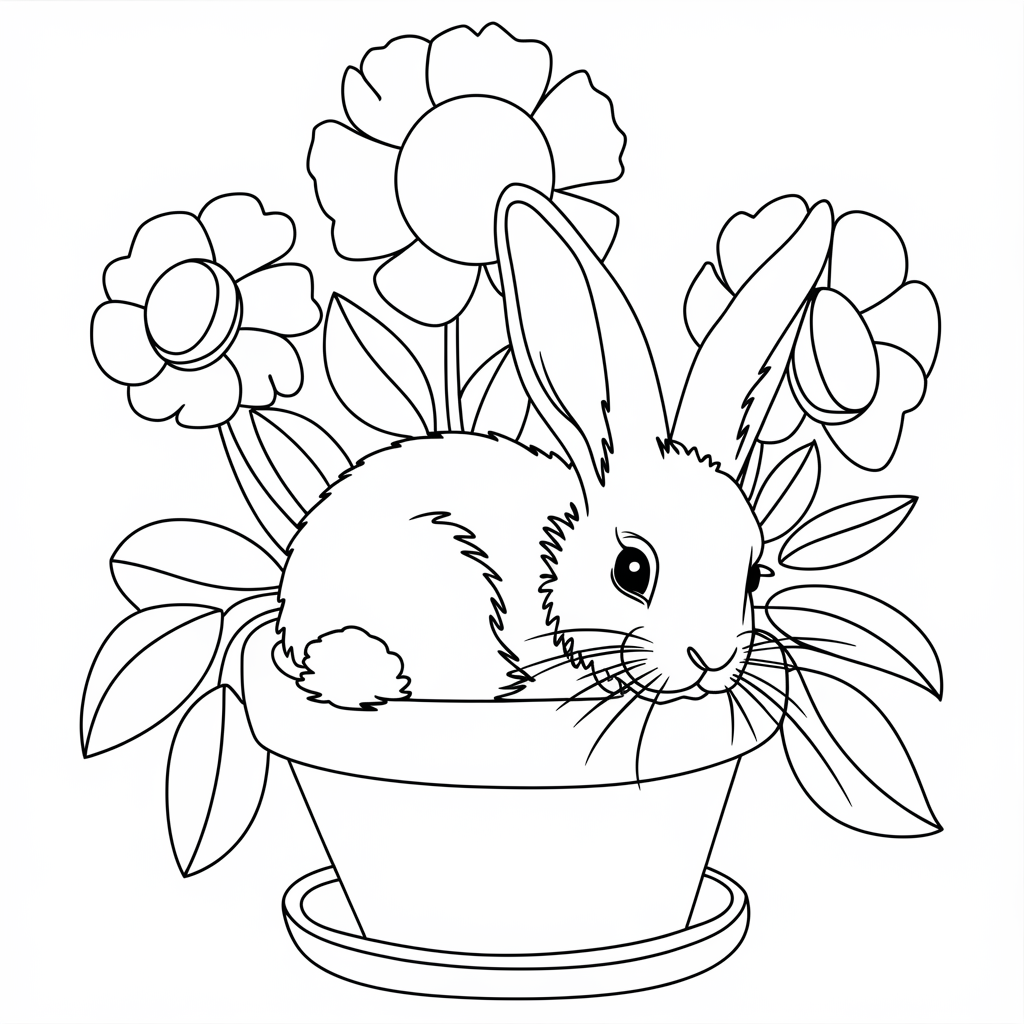 coloriage un lapin