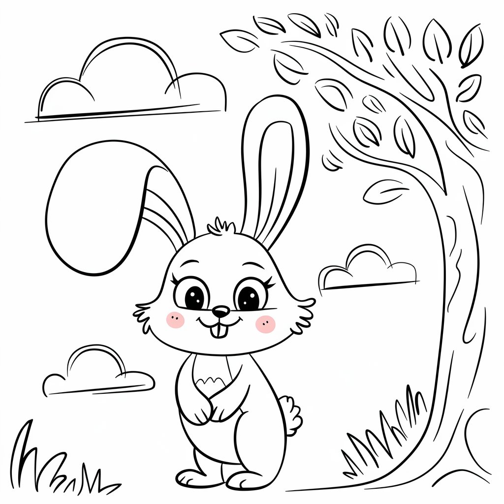 lapin de paque coloriage