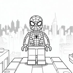 coloriage spiderman lego