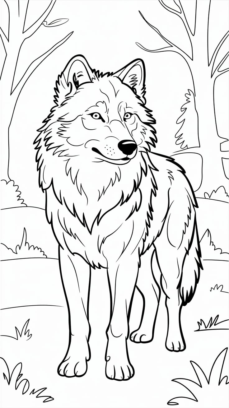 coloriages loup