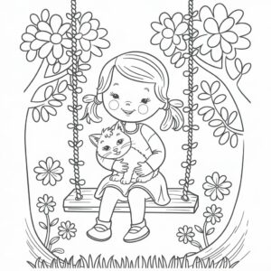 coloriage fille à imprimer