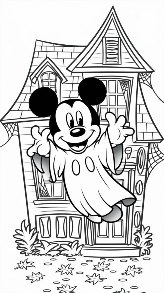 coloriage mickey halloween imprimer