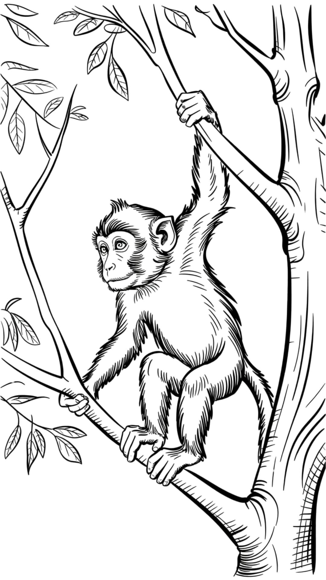 singe coloriage