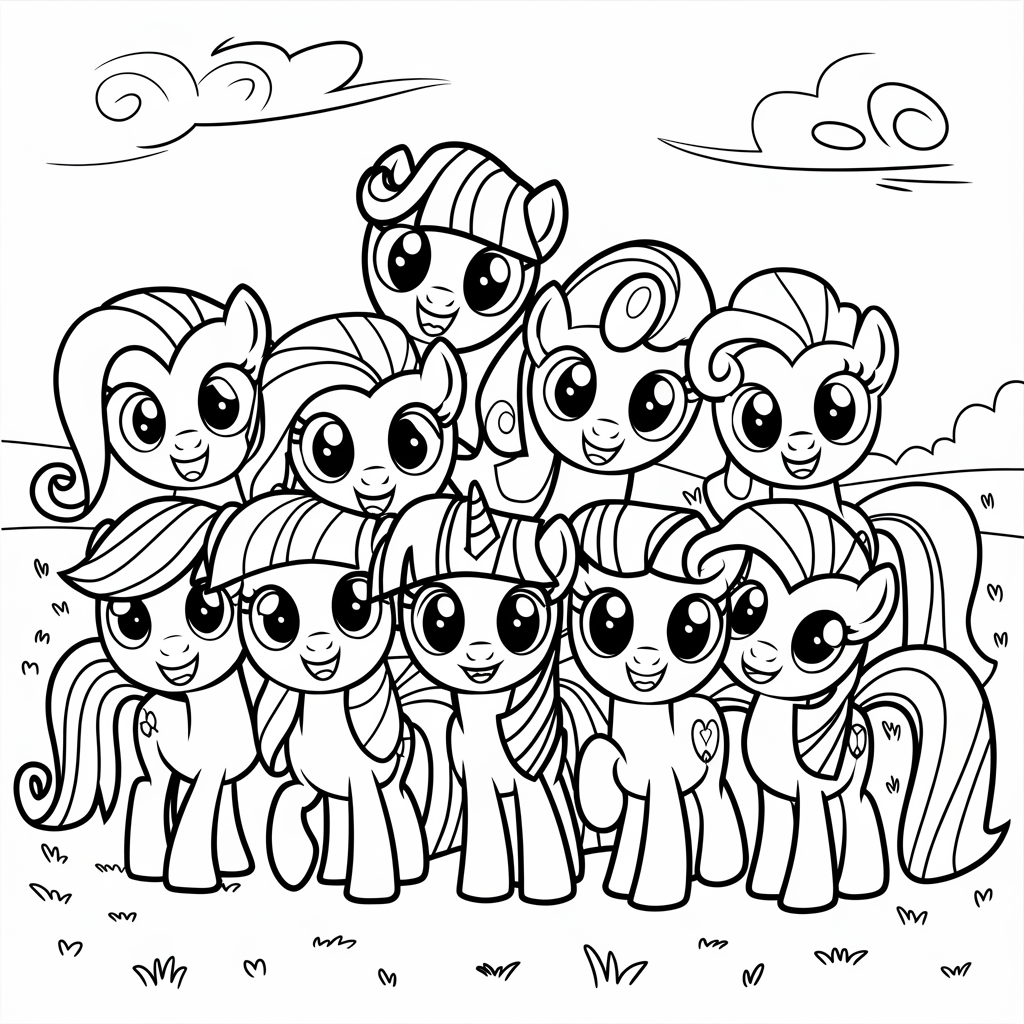 coloriage de my little pony