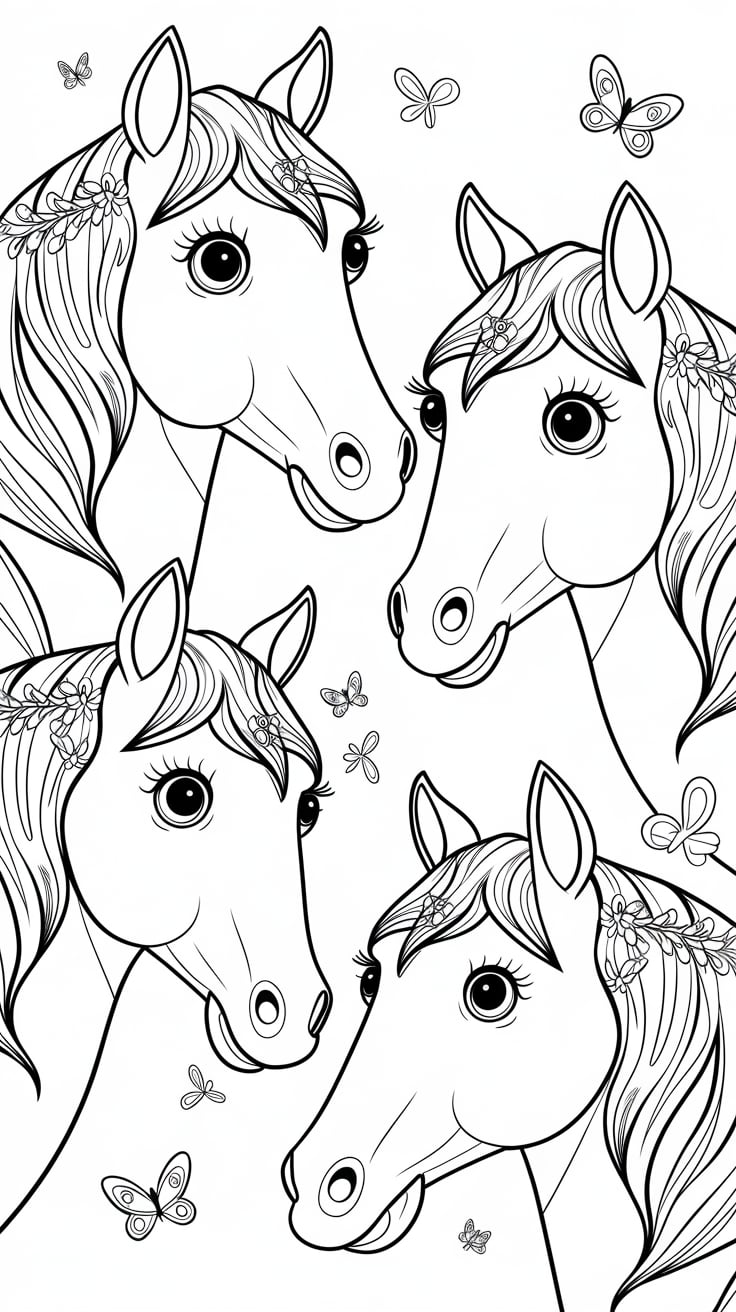 cheval coloriage