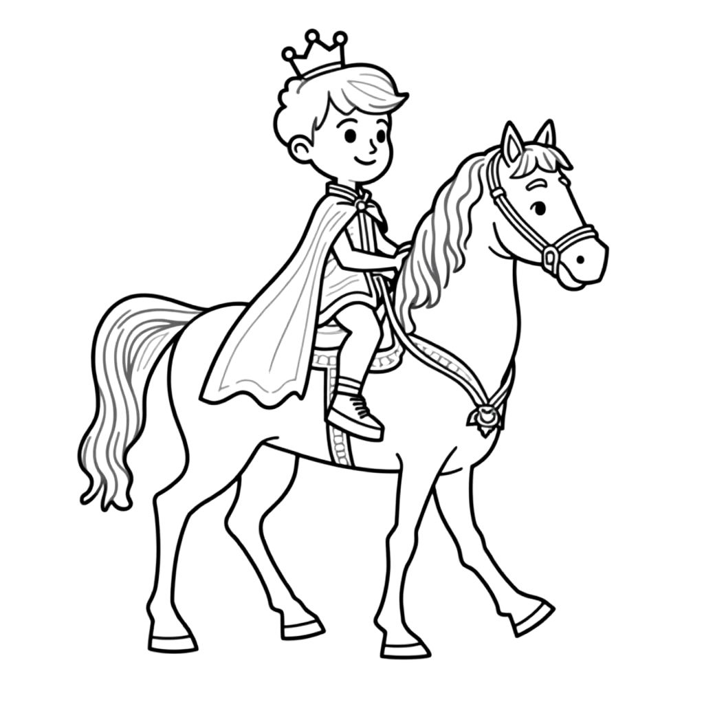 Coloriage Prince à imprimer
