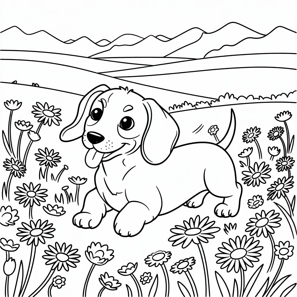 chiot coloriage