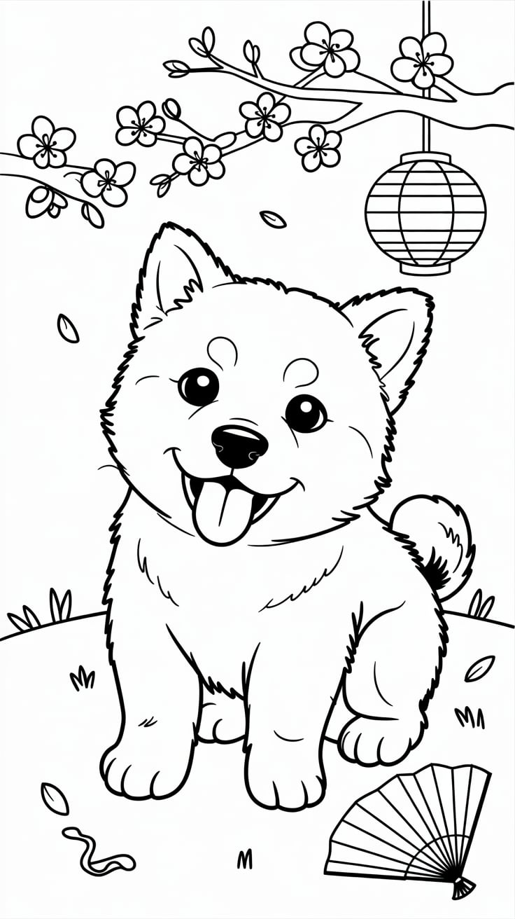 chiot dessin facile