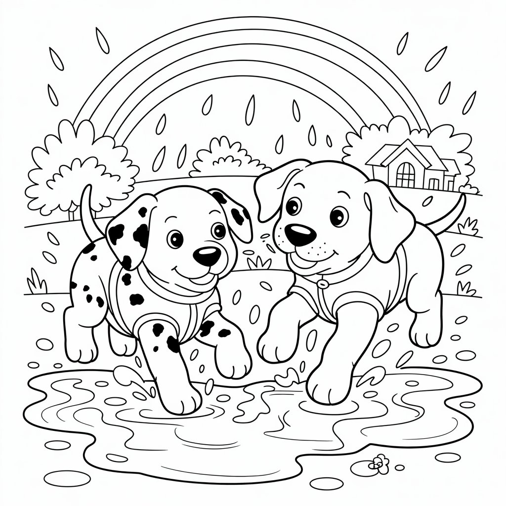 coloriages chiots