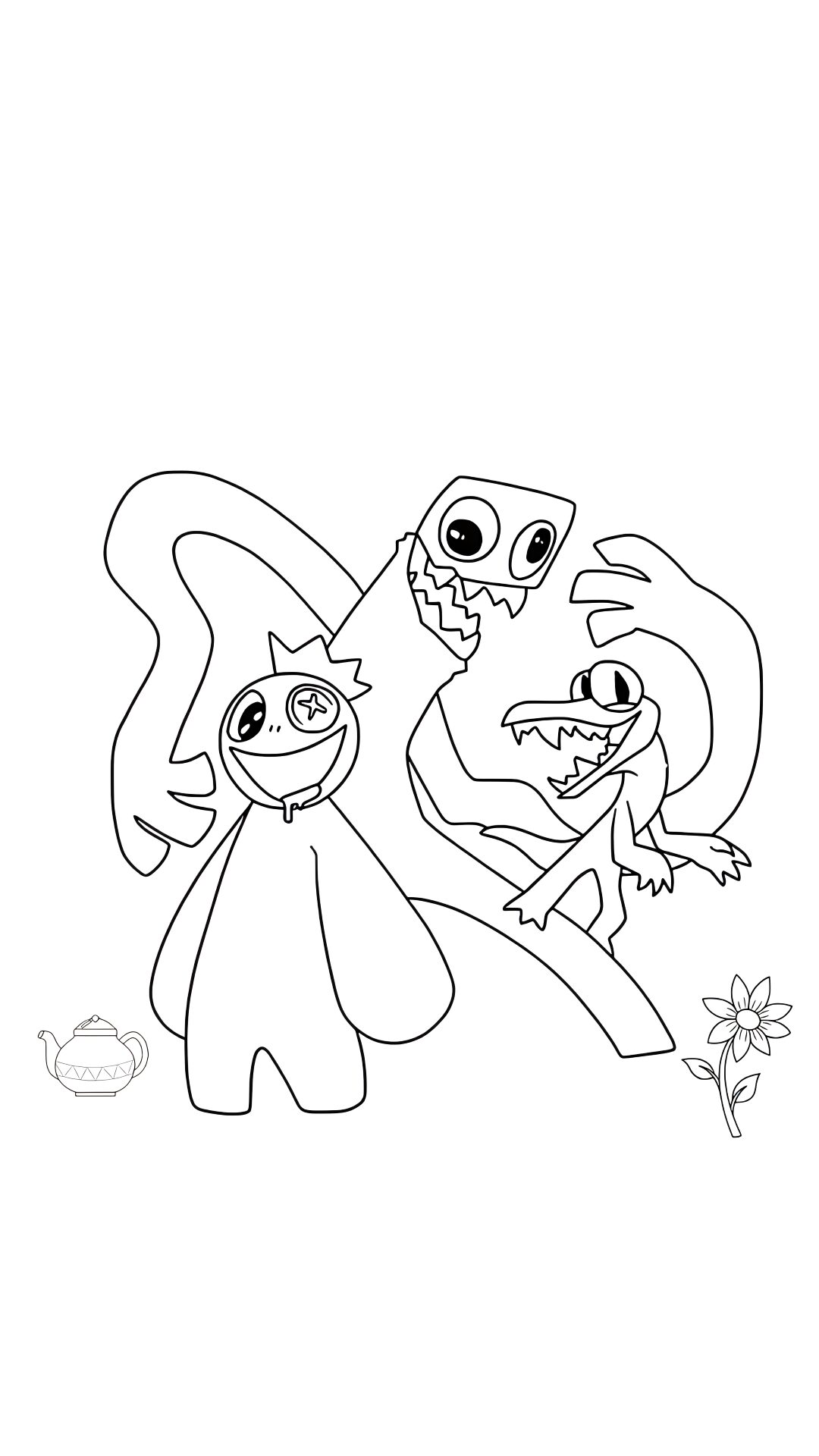 coloriage rainbow friends à imprimer