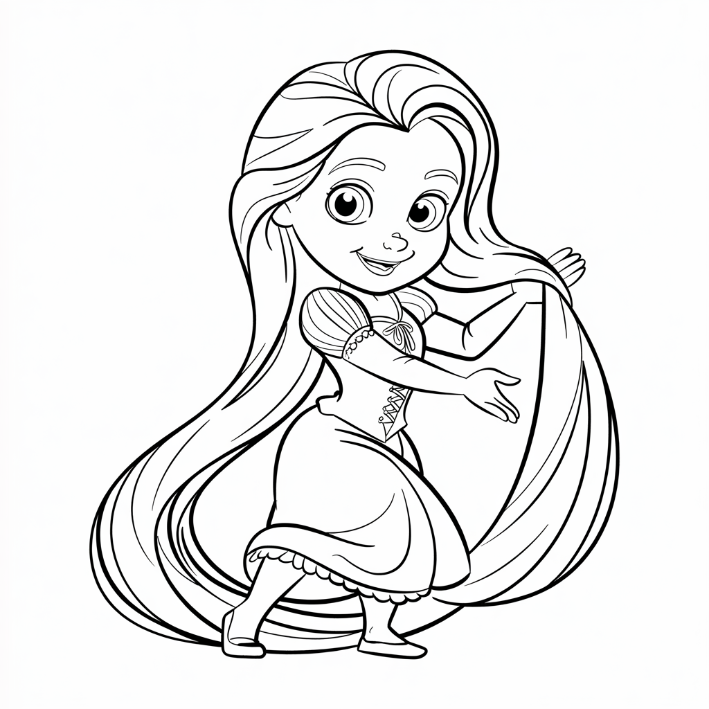 raiponce coloriage à imprimer