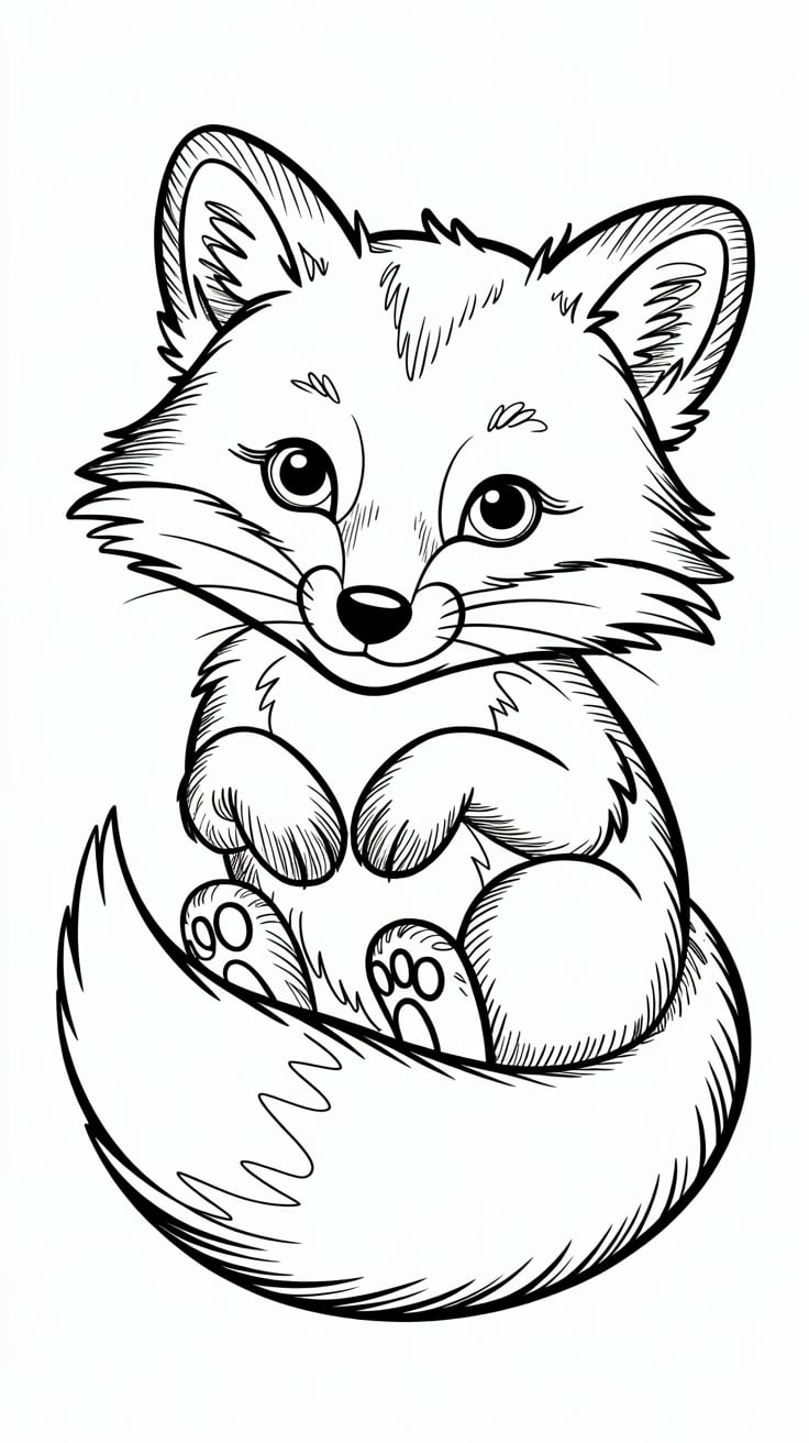 renard coloriage à imprimer