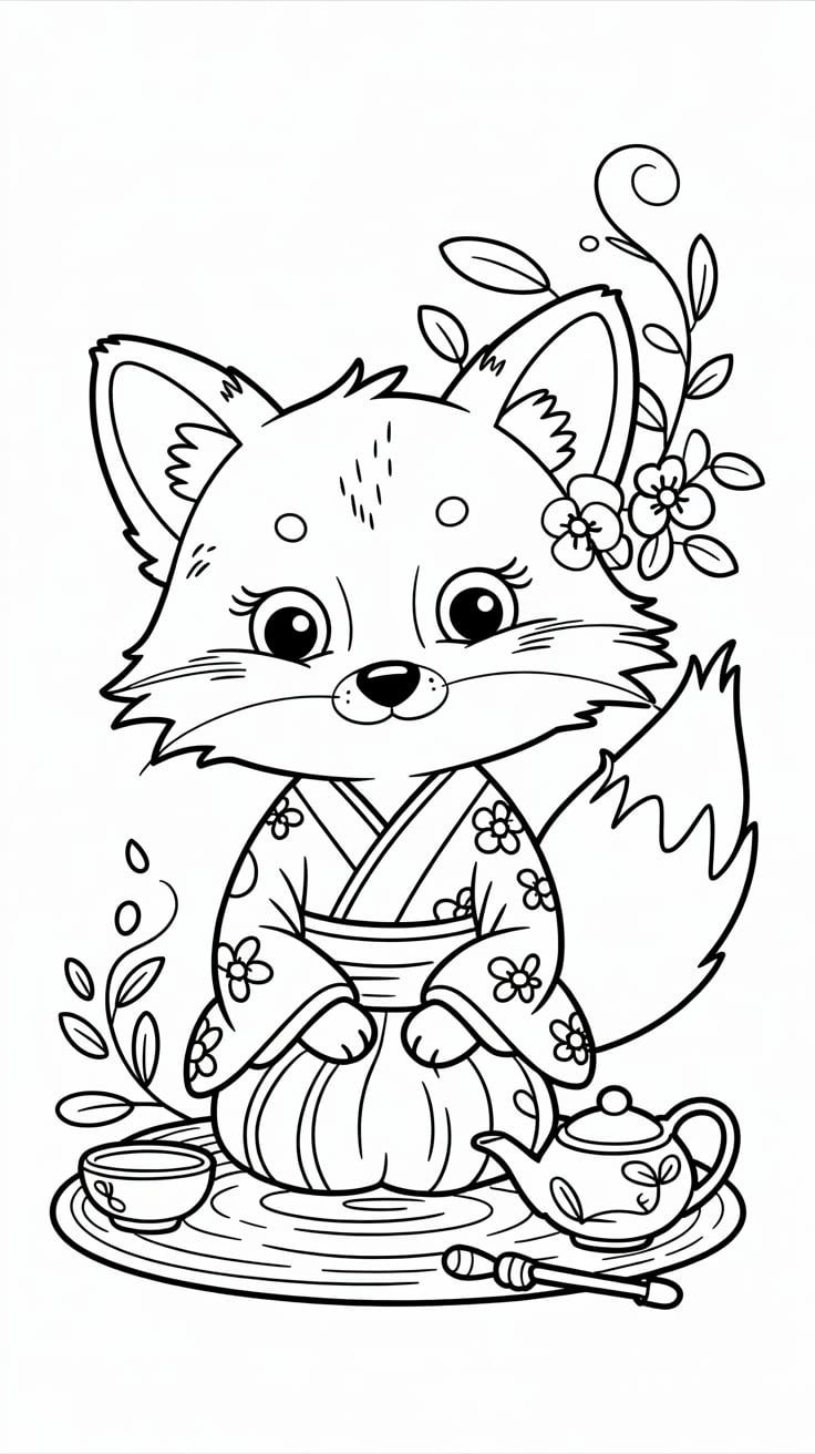 renard coloriage couleur