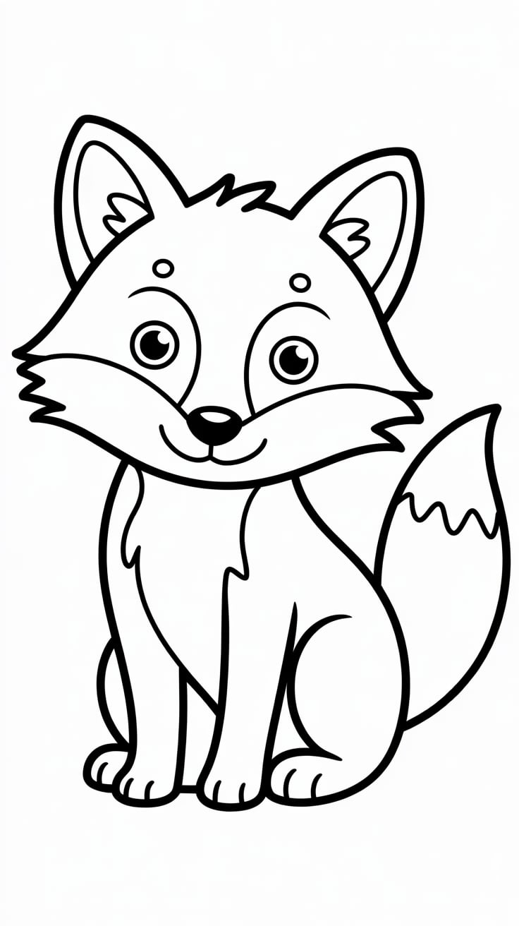 renard dessin coloriage