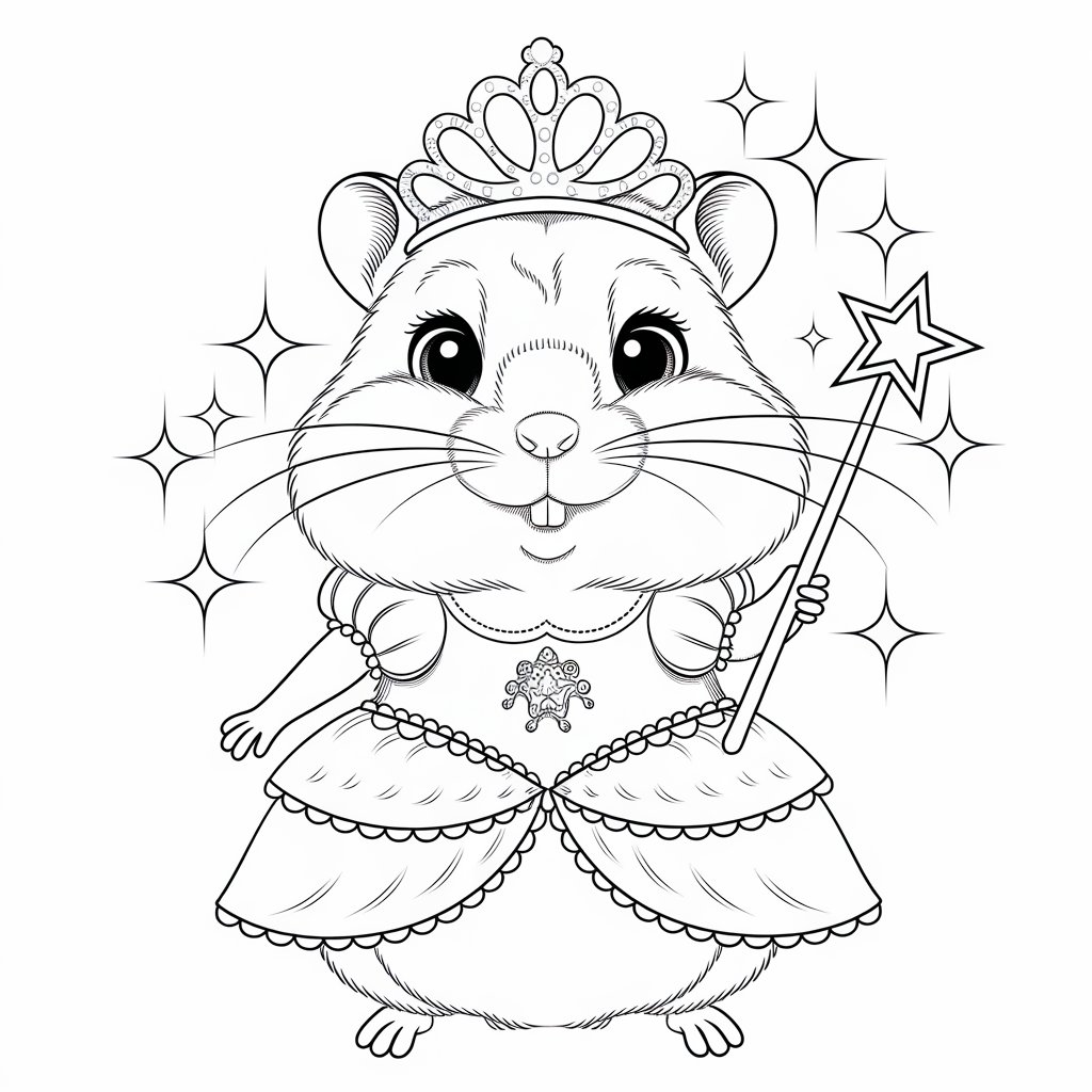 coloriage hamster a imprimer gratuit