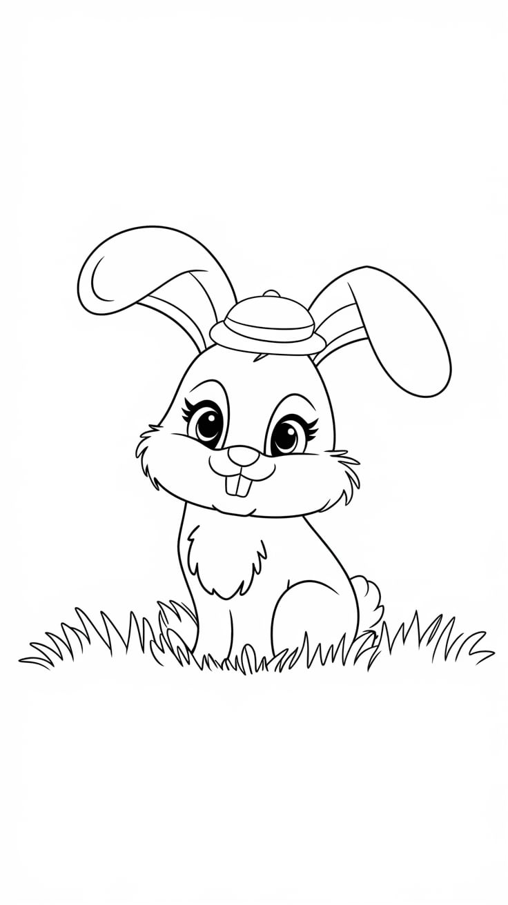 coloriage lapin crètin