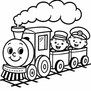 coloriage trains