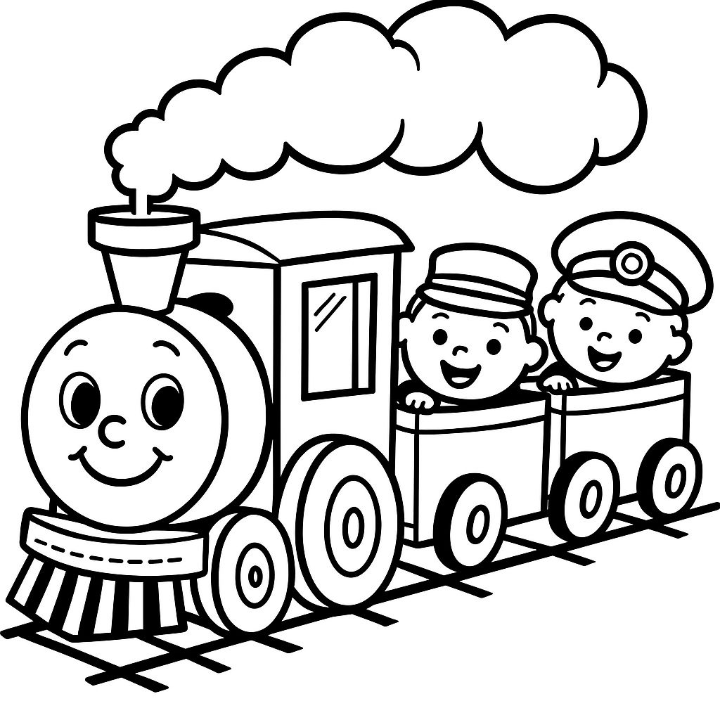 coloriage trains