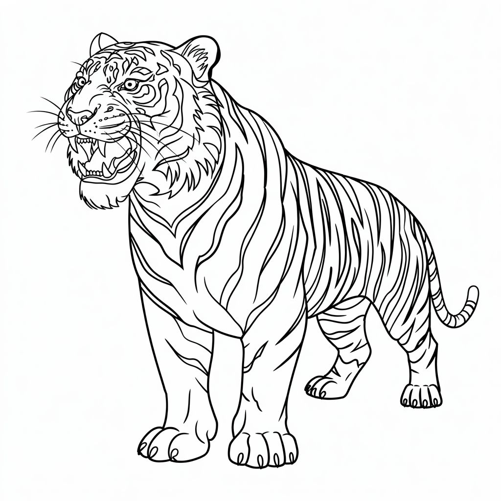 dessin tigres