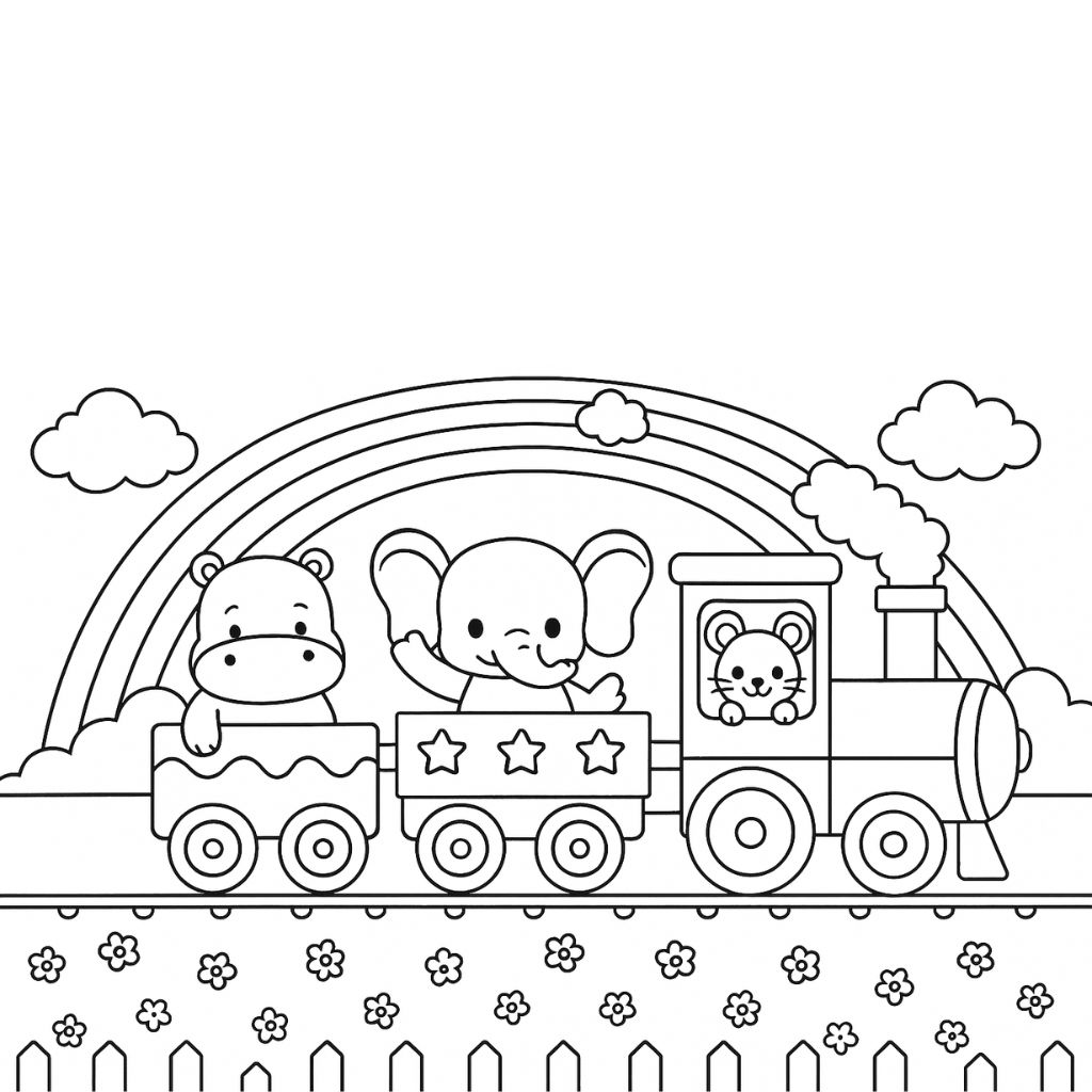 coloriage d un train
