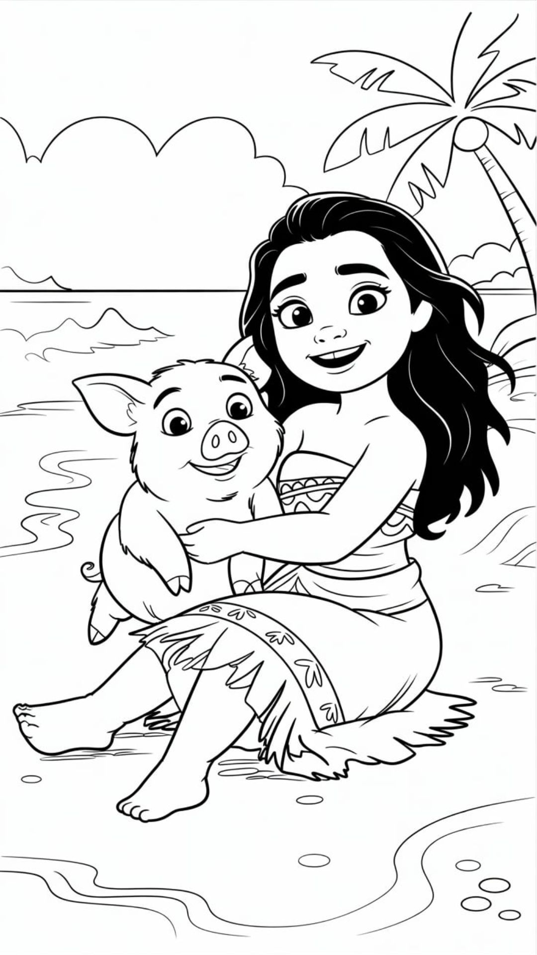 vaiana coloriage à imprimer