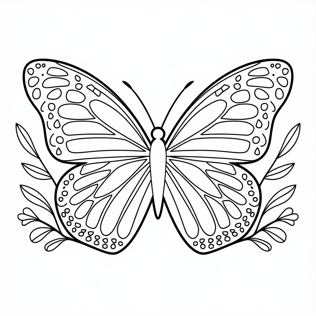 coloriage papillon à imprimer