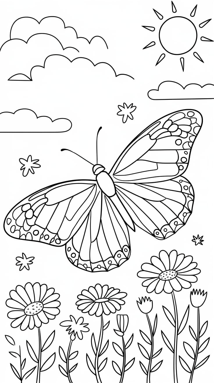 coloriage des papillons