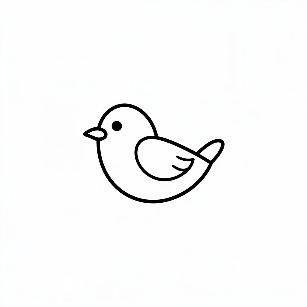 dessin oiseau facile