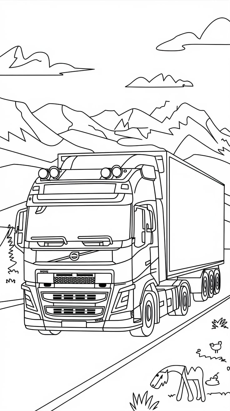 disegno da colorare camion