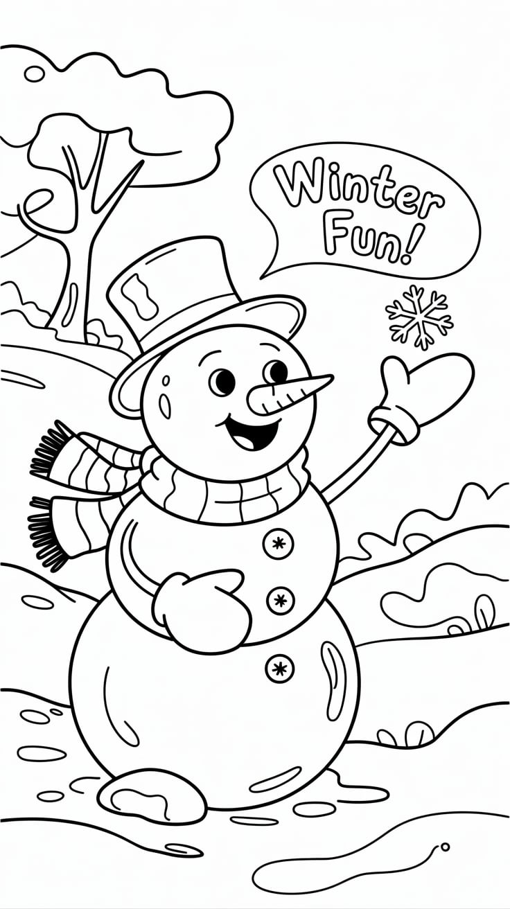 bonhomme de neige dessin