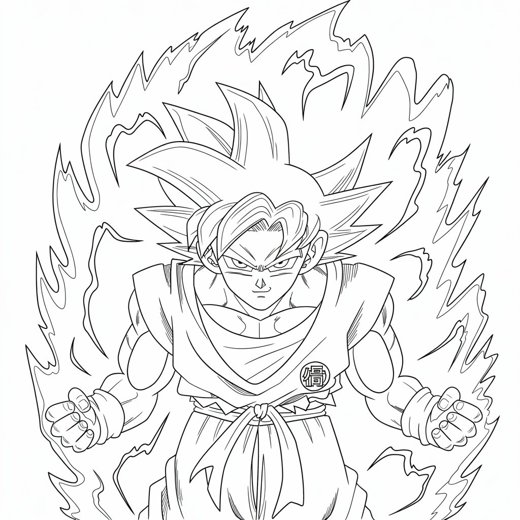 san goku coloriage