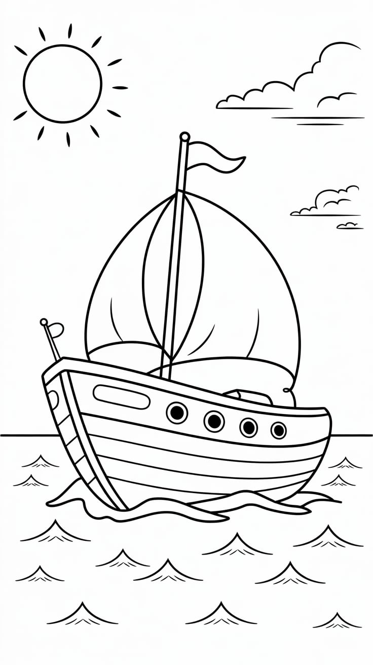 bateaux dessin facile