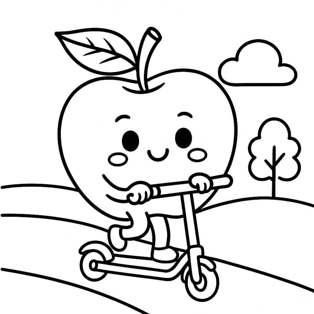 coloriage pomme maternelle