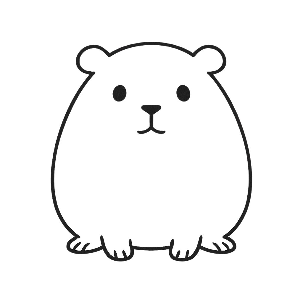 dessin animé cochon d'inde