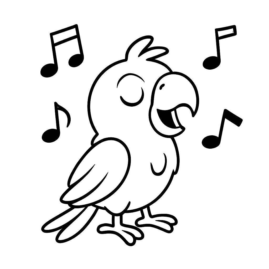 coloriage perroquets