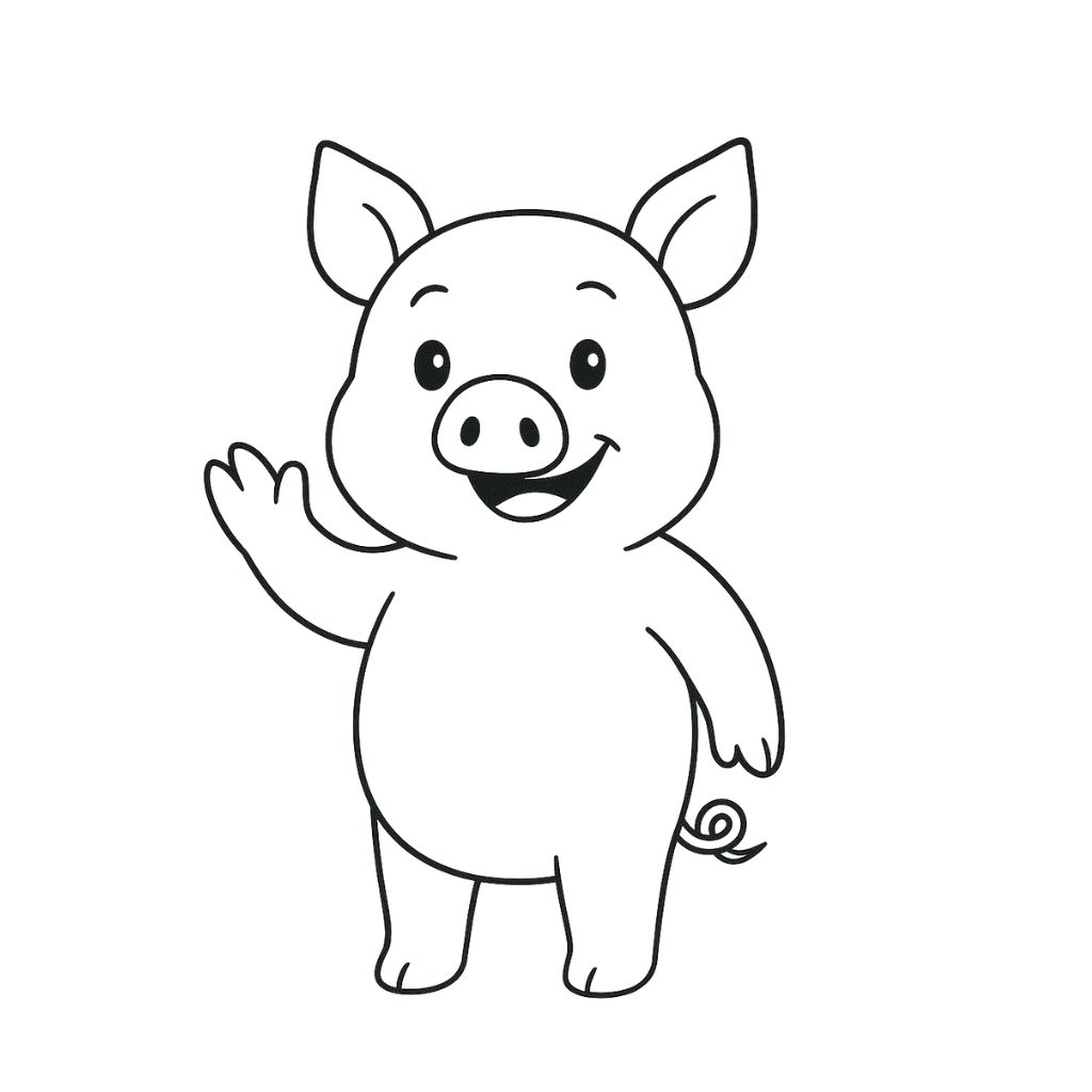 coloriage cochon à imprimer