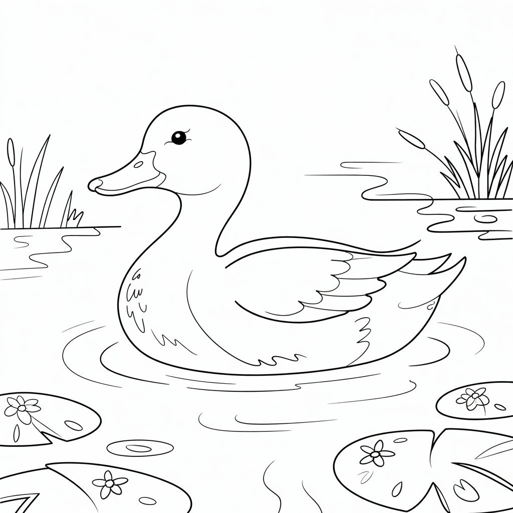 coloriage canard