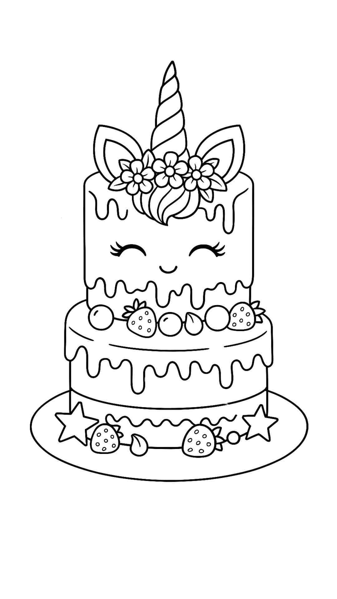 coloriage gâteau anniversaire à imprimer