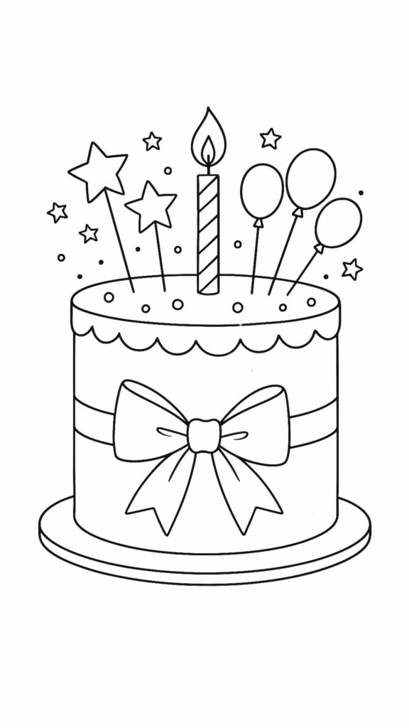 comment dessiner un gâteau d'anniversaire