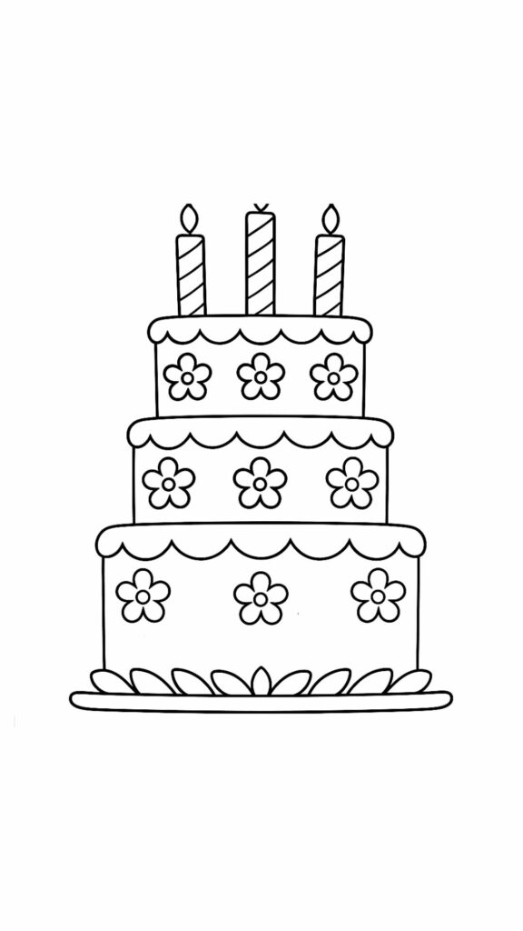 dessins de gâteaux anniversaire