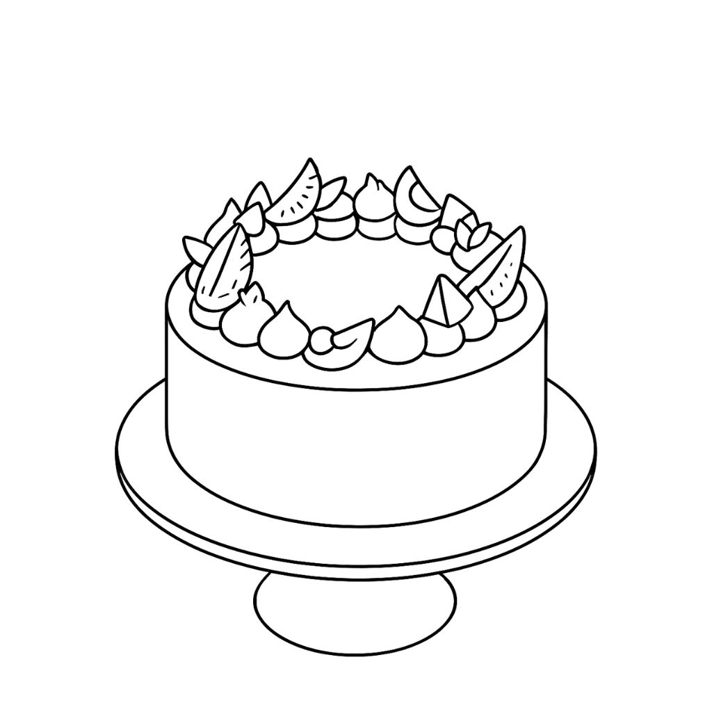 coloriage anniversaire gâteau