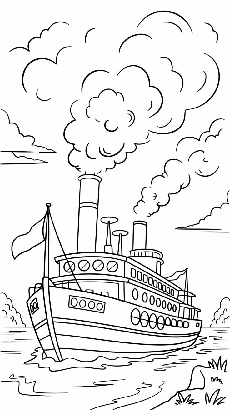 coloriage bateau