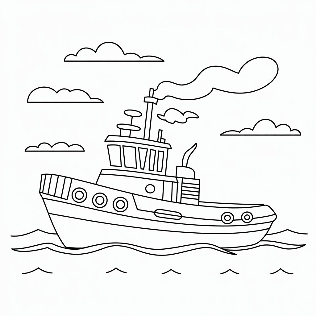 bateau dessin facile