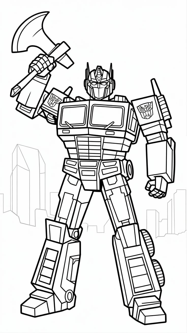 coloriage transformers à imprimer