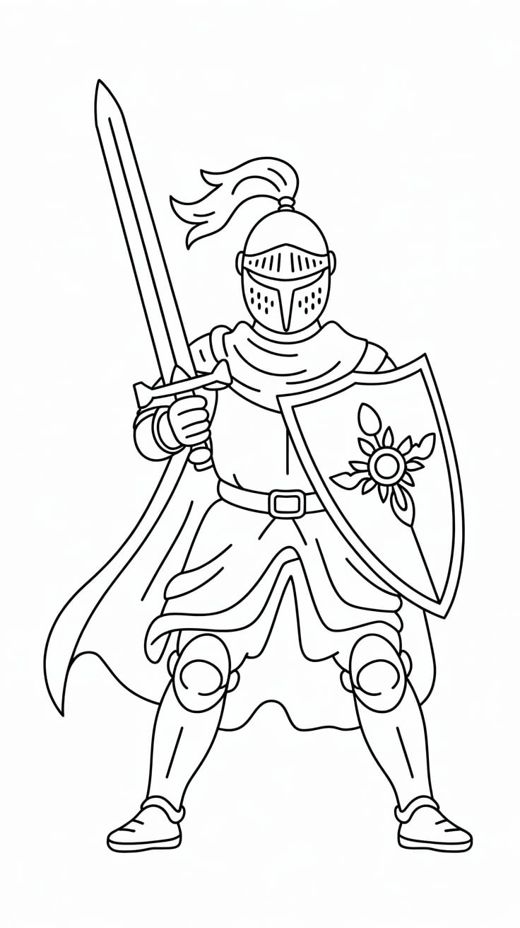 chevalier coloriage à imprimer