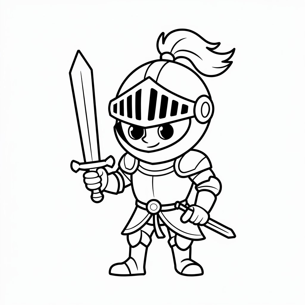 chevaliers coloriage