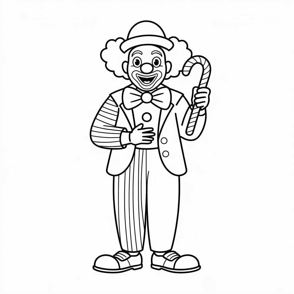 dessin d'un clown
