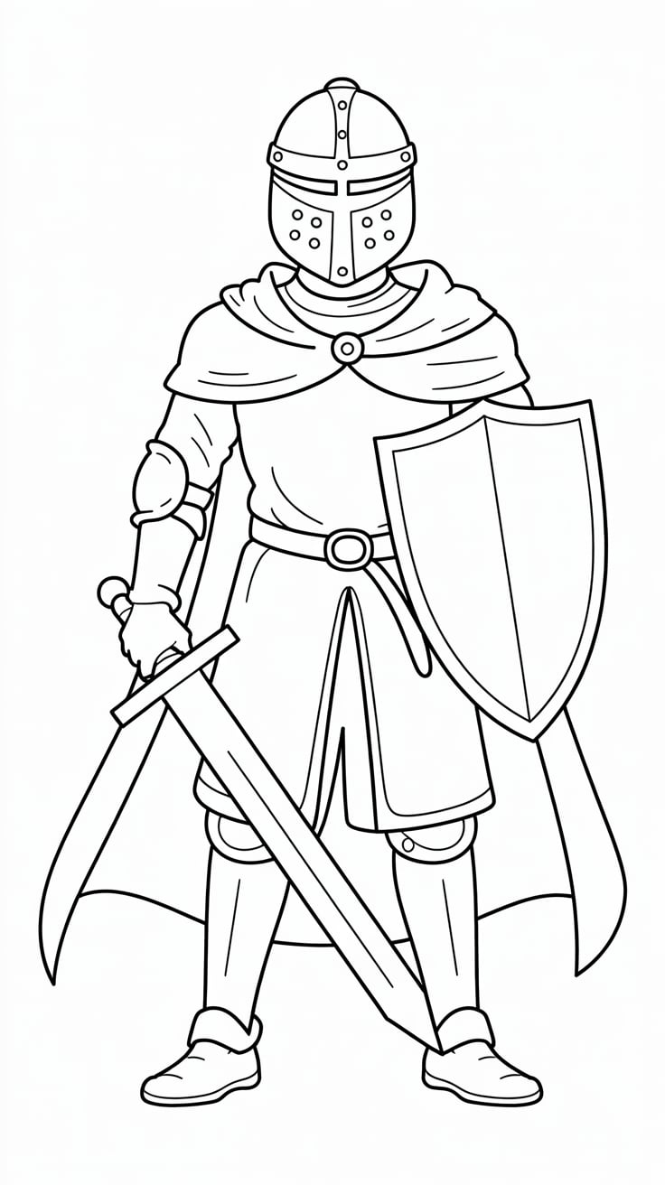 coloriage a imprimer chevalier